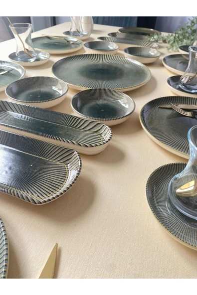 Green Gold 6 Kişilik 21 Parça Sosluklu Kahvaltı Takımı - 4