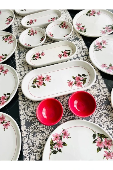 QUEEN  Snowdrop 12 Kişilik 22 Parça Kahvaltı Takımı - 3