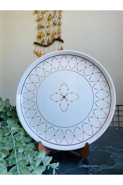 Fein  Gold Elips Orta Büyük Yuvarlak Servis Tabağı - 2