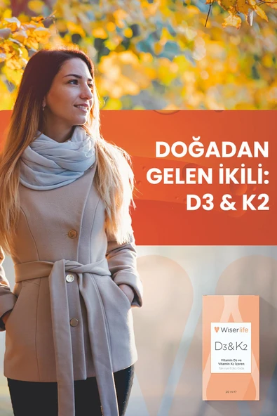 Wiserlife D3&K2 Vitamin D3 ve Vitamin K2 İçeren Takviye Edici Gıda 20 ml 2 ADET - Resim 2