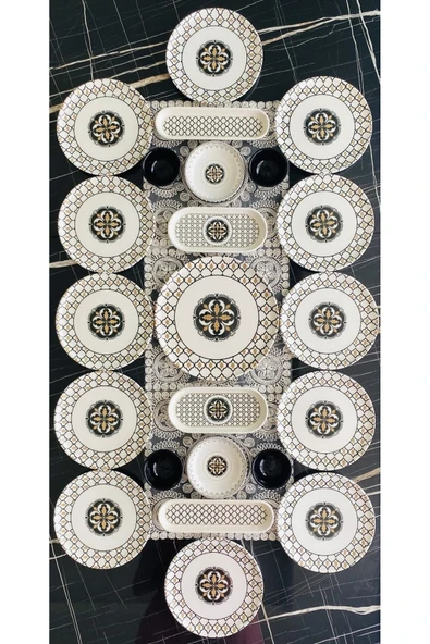 QUEEN  Liva Tasarım Model 12 Kişilik 23 Parça Kahvaltı Takımı - 2