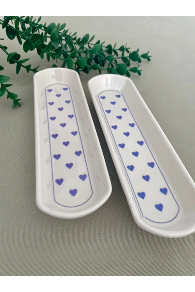 Fein  Love Mavi Kalp 2 Adet Zeytinlik Tabak - 3