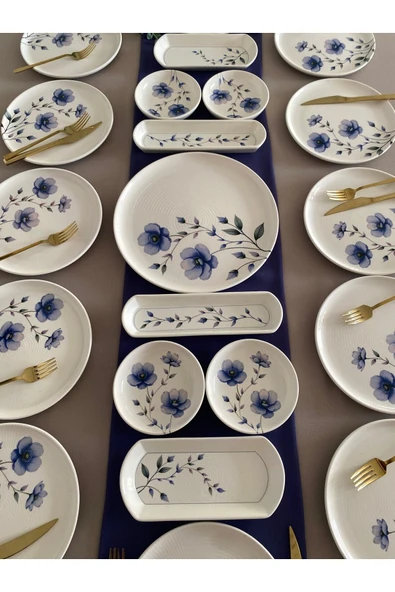 QUEEN  Purple Violet 12 Kişilik 21 Parça Kahvaltı Takımı - 3