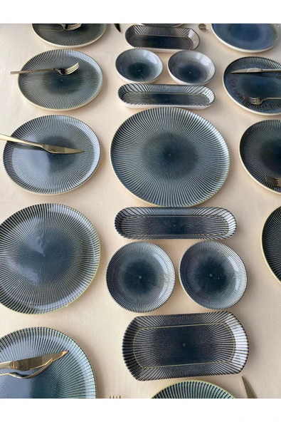 QUEEN  Green Gold 12 Kişilik 21 Parça Kahvaltı Takımı - 3