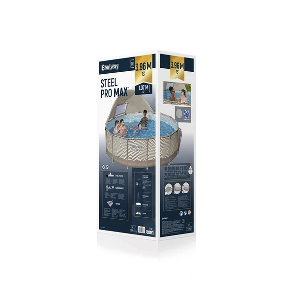 Bestway Büyük Yuvarlak Gölgelikli Prefabrik Havuz 396x107cm 561FY - 10