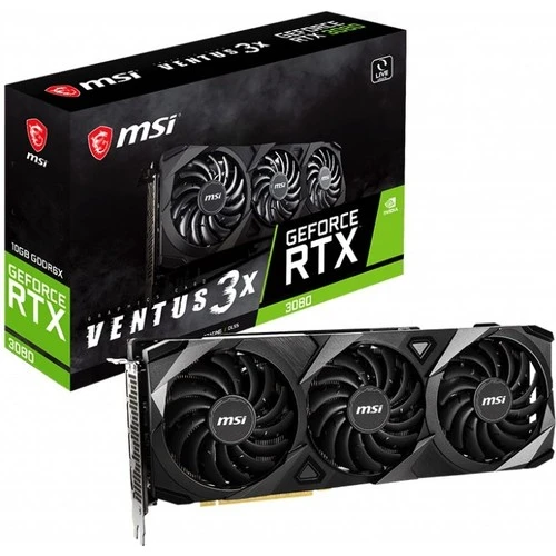 MSI VGA GEFORCE RTX 3080 VENTUS 3X PLUS 10G OC LHR RTX3080 10GB GDDR6X 320B DX12 PCIE 4.0 X16