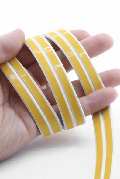 Yapışkanlı 5x2=10 Metre (BEYAZ) Kapı Pencere Bandı Fitili Soğuk Izolasyon Kauçuk Bantları - 5