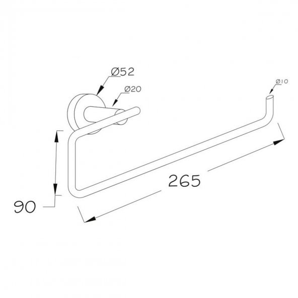 Mira Serisi Paslanmaz Mat Siyah Mutfak Banyo Kağıt Havluluk - 2