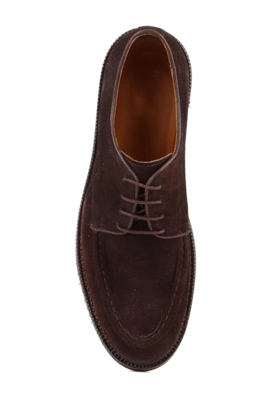 Shoetyle - Kahverengi Süet Deri Bağcıklı Erkek Günlük Ayakkabı 250-1617 - Resim 5