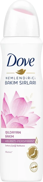 Dove Kadın Sprey Deodorant Lotus Çiçeği Kokusu Işıldayan Bakım 150 ml - 2