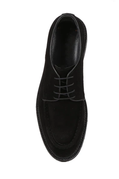 Shoetyle - Siyah Süet Deri Bağcıklı Erkek Günlük Ayakkabı 250-1617 - 5