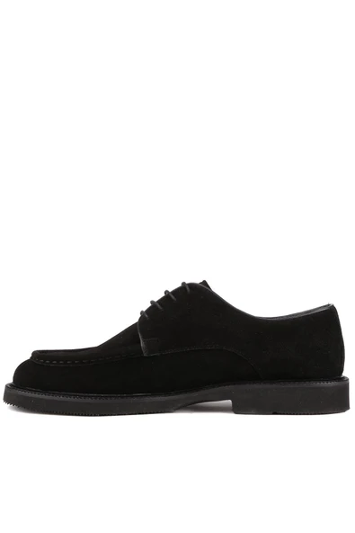 Shoetyle - Siyah Süet Deri Bağcıklı Erkek Günlük Ayakkabı 250-1617 - 3