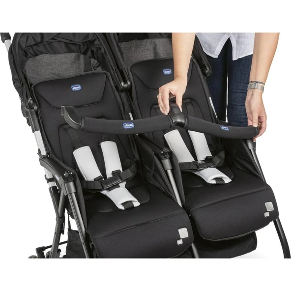 Nessiworld   Chicco Ohlala Twin İkiz Bebek Arabası Black Nigth - 4
