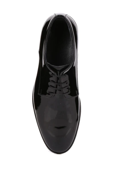 Shoetyle - Siyah Rugan Deri Bağcıklı Erkek Klasik Ayakkabı 250-2239 - Resim 5