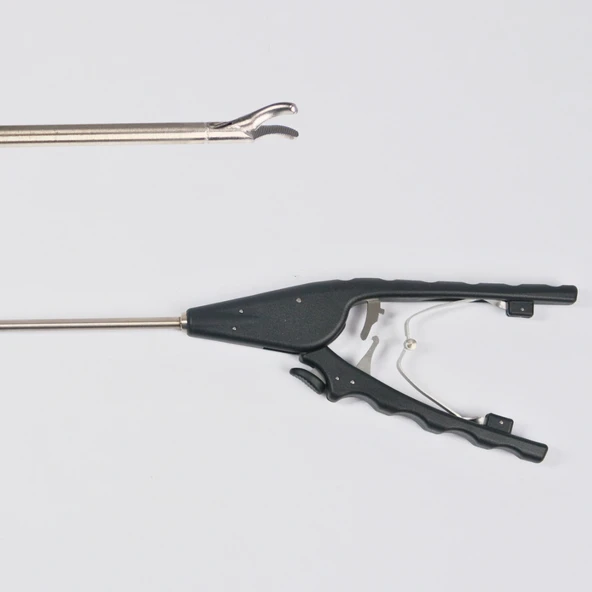 Laparoskopik Sol El Needle Holder - Plastik Saplı - PraticMed - 2