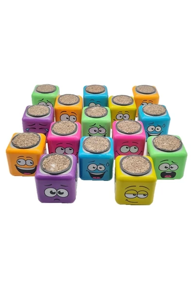 Kare Emoji Şekilli Çim Adam Surat 2 Adet Okul Öncesi Sonrası Etkinlik - 3