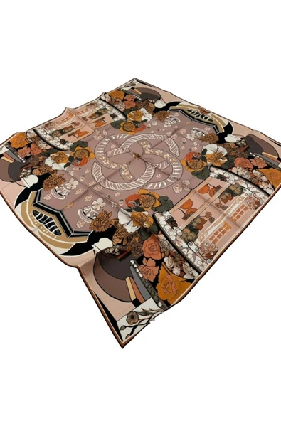 Bosphorus Çift Taraflı İpek Twill Eşarp 8834712-921