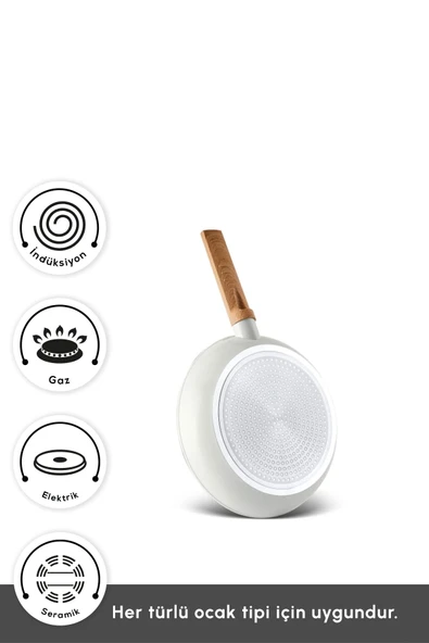 Karaca Swiss Crystal Almond Cream İndüksiyon Tabanlı Tava 26 Cm - Resim 9