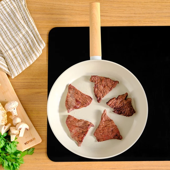 Karaca Swiss Crystal Almond Cream İndüksiyon Tabanlı Tava 26 Cm - Resim 5