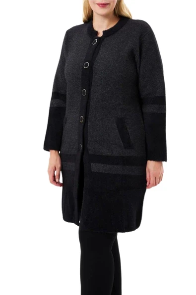 Kadın Tiriko Düğmeli Cepli Hırka 8226 BGL-ST04071 - Resim 2