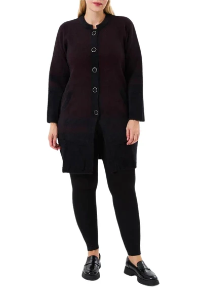 Kadın Tiriko Düğmeli Cepli Hırka 8226 BGL-ST04071 - Resim 3