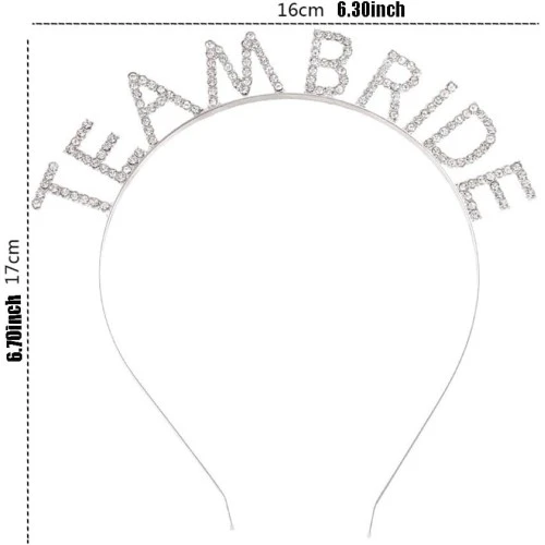 Gümüş Kaplama Kristal Taşlı Team Bride Taç - Resim 2