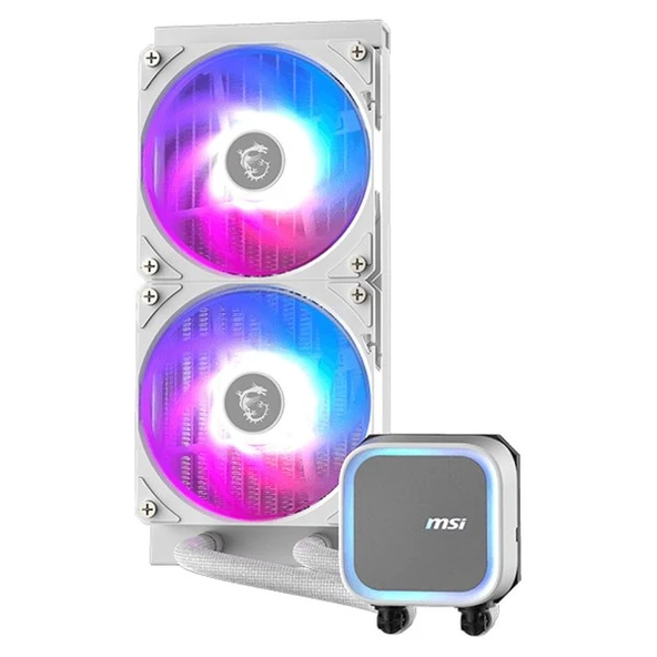 MSI 240MM MAG CORELIQUID A13 240 ARGB AM5-1851P SIVI SOĞUTMALI İŞLEMCİ FANI BEYAZ - 2
