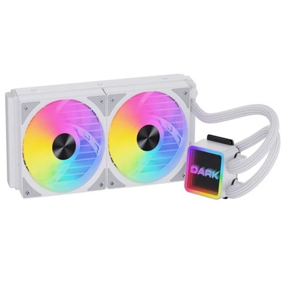 DARK 240mm FREEZER W247W DKCCW247W RGB Sıvı Soğutmalı AM5-1700p İşlemci Fanı Beyaz - 3
