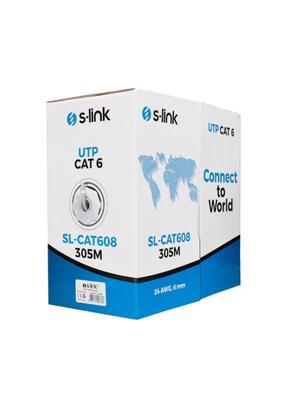 S-Link Sl-Cat608 305M Gri Utp Cat6 Kablo