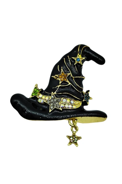 Yıldızlı Cadı Şapkası Broş - Resim 3