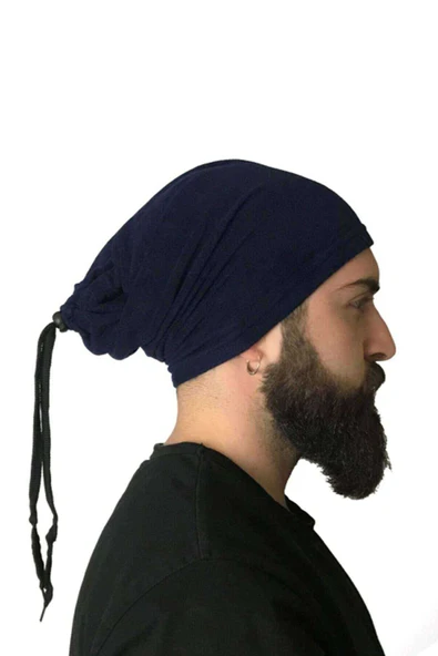 2 Adet Polar İpli Bere ve Boyunluk Lacivert Yeşil - Resim 2