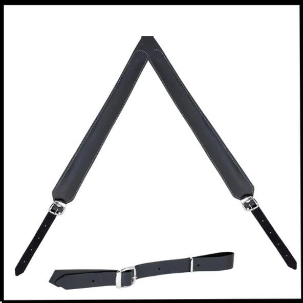 Uyguna-Yakala Tüfek Askı Kayışı Lüks Deri - Siyah-38058-S ürün görseli