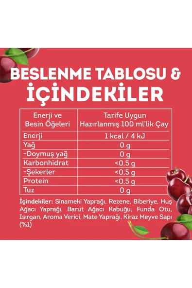 Lipton Bardak Poşet Çay Slim Plus Kiraz Saplı Bitki Çayı 2'li Paket - 3