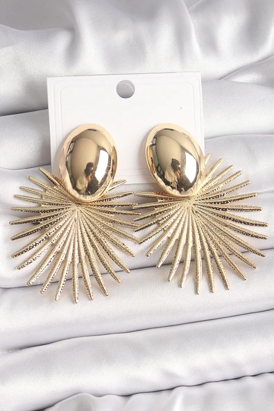 MuI MuI Pirinç Gold Renk Kemik Model Kadın Küpe