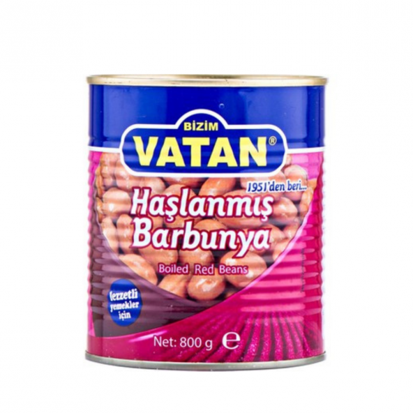 Bizim Vatan Haşlanmış Barbunya 800 Gr