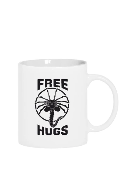Free Facehugger Hugs Beyaz Kupa Bardak
