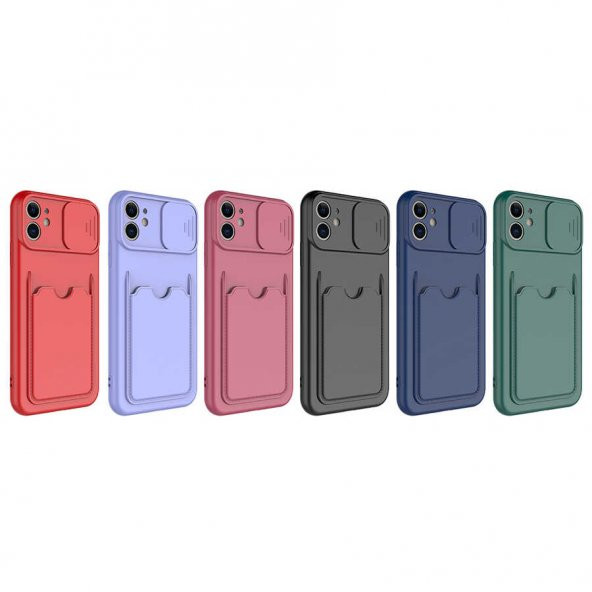 Apple iPhone 11 Kılıf ​Deri Görünümlü Kartlıklı Kamera Korumalı - 2