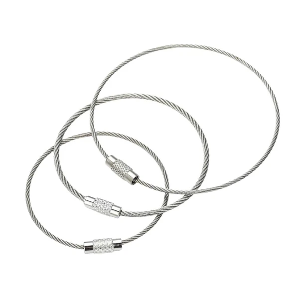 ZAYKA® 10'lu Paslanmaz Çelik Tel Anahtarlık - Resim 3