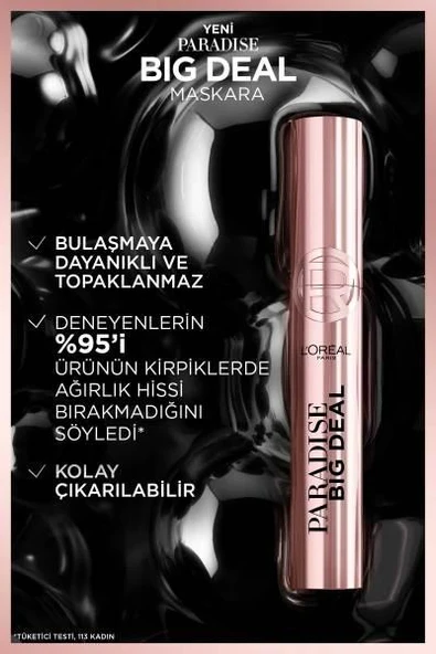L’Oréal Paris Paradise Big Deal Maskara - Siyah - 4