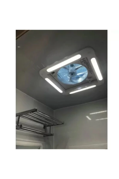 tavan heki 40x40 cm Fanlı Tavan Havalandırması heki - LED aydınlatmalı Yatek Karavan Tekne - Resim 2