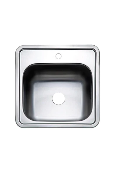 Krom Kare Evye, Musluk Delikli 38x38 Cm ürün görseli 1