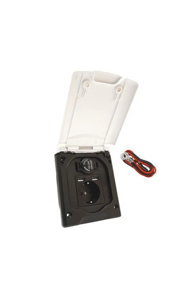 Kapaklı Karavan 220v, Usb, Çakmaklık Çıkışı Priz Yatek Karavan Tekne