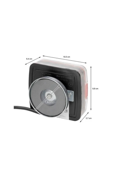 Mıknatıslı Led Römork Stop Lambası Seti 7 Pin Soketli 12v Yatek Karavan Tekne - Resim 4