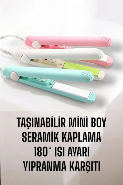 Seramik Kaplama Taşınabilir Mini Saç Düzleştirici Seyahat Dostu Tasarım - 5