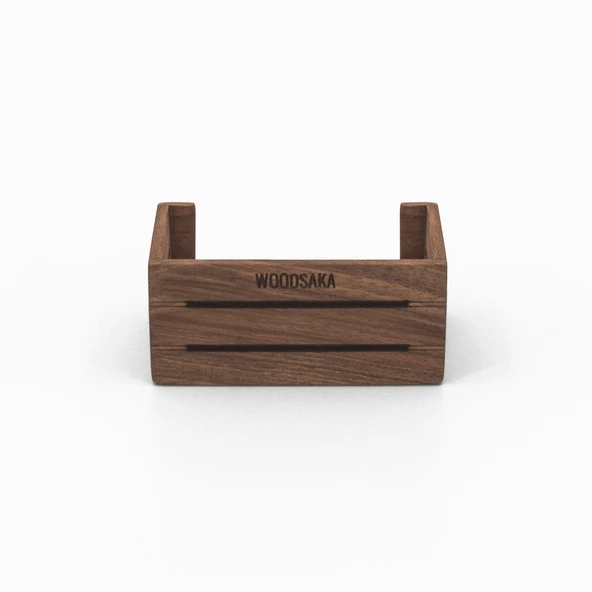 Woodsaka 3Line Kartvizit Kutusu - Ceviz - 3