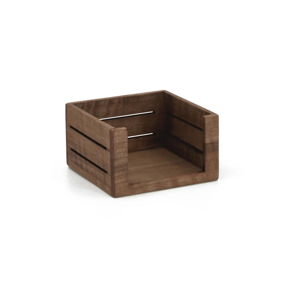 Woodsaka 3line Küp Not Kağıdı Kutusu - Ceviz - 2