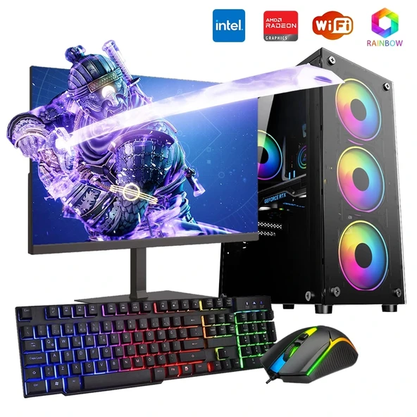 iNTEL i5 3N 16GB Ram 1TB SSD 4GB RX550 21.5" Monitörlü Oyun Bilgisayarı