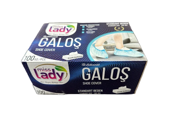 Mis Lady Tek Kullanımlık Pratik Kutulu Galoş - Mavi - 100 Adetlik 1 Paket ürün görseli 1