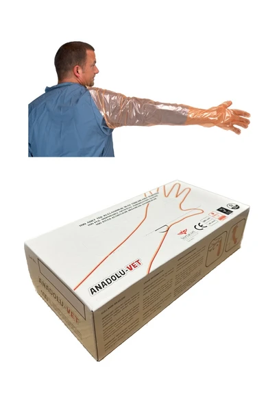 Anadolu-Vet 100'lü Suni Tohumlama Eldiveni. 90 cm ( 100 Adet ) Lastiksiz Model - Resim 2