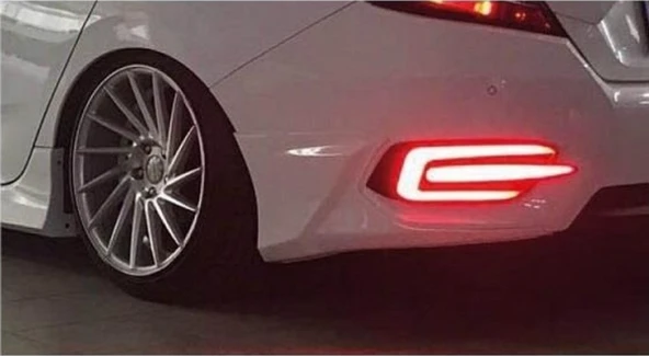 Honda Civic FC5 İçin Uyumlu Arka Tampon Işığı Ledi Kırmızı E Dizayn